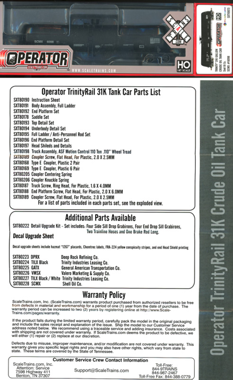 Operator SXT10073 B