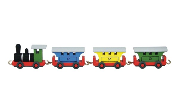 Holzspielzeug - Eisenbahn, farbig, 26 cm von Stephan Kaden